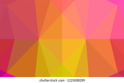 Light Pink, Yellow vector polygonal pattern. Colorful illustration in abstract style with gradient. A completely new template for your business design.