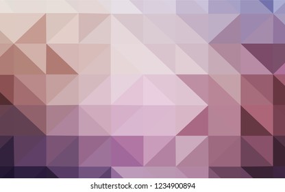 Light Pink, Yellow vector polygonal background. Geometric illustration in Origami style with gradient.  Triangular pattern for your design.