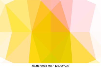 Light Pink, Yellow vector polygonal pattern. An elegant bright illustration with gradient. The template can be used as a background for cell phones.