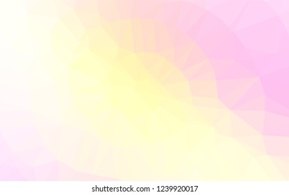 Light Pink, Yellow vector polygonal background. Creative illustration in halftone style with gradient. Brand new design for your business.