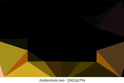 Light Pink, Yellow vector polygonal pattern. A sample with polygonal shapes. The textured pattern can be used for background.