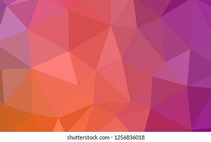 Light Pink, Yellow vector polygonal background. A completely new color illustration in a polygonal style. Best triangular design for your business.