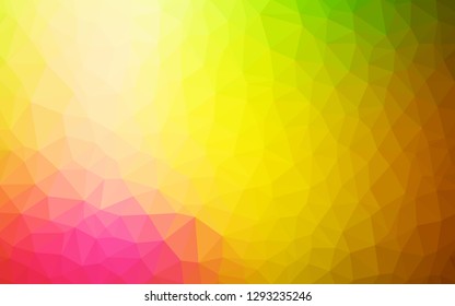 Light Pink, Yellow vector polygonal background. Creative geometric illustration in Origami style with gradient. Brand new style for your business design.