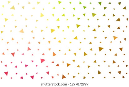 Light Pink, Yellow vector  polygonal template. Colorful illustration in abstract style with triangles. Best triangular design for your business.