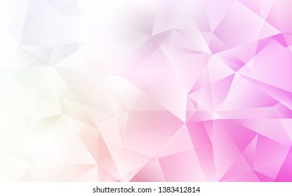Light Pink, Yellow vector polygonal pattern. A completely new color illustration in a polygonal style. Completely new template for your banner.