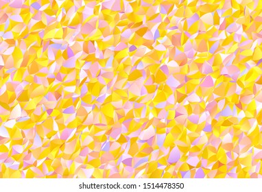 Light Pink, Yellow vector polygonal template. Colorful illustration in abstract style with triangles. A new texture for your web site.