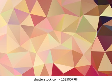 Light Pink, Yellow vector polygonal template. Colorful abstract illustration with triangles. Template for cell phone's backgrounds.