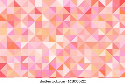 Light Pink, Yellow vector polygonal background. Brand-new colored illustration in blurry style with gradient. The best triangular design for your business.