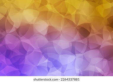 Plantilla poligonal vectorial amarilla de color rosa claro. Ilustración colorida en estilo abstracto con triángulos. Mejor diseño triangular para su negocio.