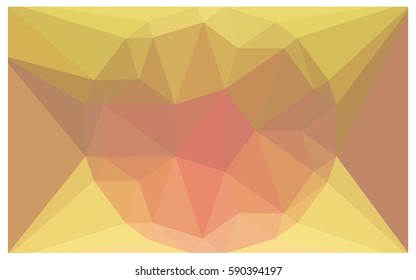 Light Pink, Yellow vector polygonal illustration, which consist of triangles with a gemstone in center. Triangular design of a huge diamond for your business. Creative geometric background of gems.