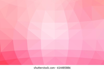 Light Pink, Yellow vector polygonal illustration, which consist of triangles. Triangular design for your business. Creative geometric background in Origami style with gradient
