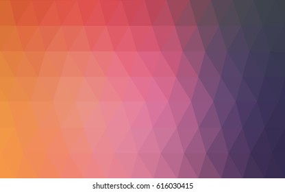 Light Pink, Yellow vector polygonal illustration, which consist of triangles. Triangular pattern for your business design. Geometric background in Origami style with gradient. 