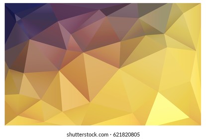 Light Pink, Yellow vector polygonal illustration, which consist of triangles. Triangular pattern for your business design. Geometric background in Origami style with gradient. 