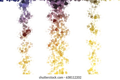 Light Pink, Yellow vector polygonal illustration consisting of rectangles. Rectangular design for your business. Creative geometric background in origami style with gradient.