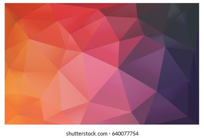 Light Pink, Yellow vector polygonal illustration, which consist of triangles. Triangular pattern for your business design. Geometric background in Origami style with gradient. 
