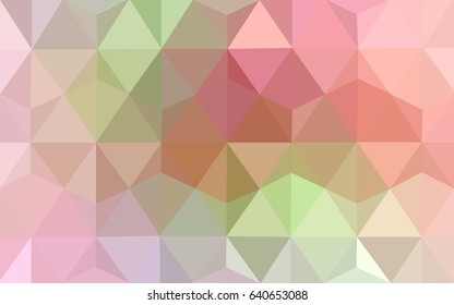 Light Pink, Yellow vector polygonal illustration, which consist of triangles. Triangular pattern for your business design. Geometric background in Origami style with gradient. 