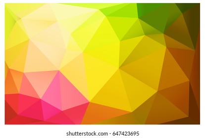 Light Pink, Yellow vector polygonal illustration, which consist of triangles. Triangular design for your business. Creative geometric background in Origami style with gradient