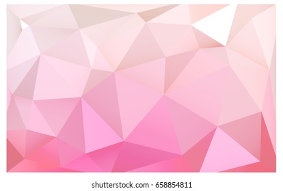 Light Pink, Yellow vector polygonal illustration, which consist of triangles. Triangular pattern for your business design. Geometric background in Origami style with gradient. 