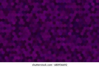 Light Pink, Yellow vector polygonal illustration, which consist of hexagons. Hexagonal pattern for your business design. Geometric background in Origami style with gradient. 