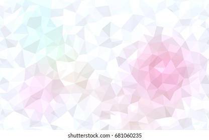 Light Pink, Yellow vector polygonal illustration, which consist of triangles. Triangular pattern for your business design. Geometric background in Origami style with gradient. 