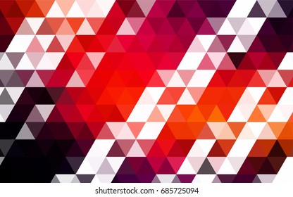 Light Pink, Yellow vector polygonal background. A sample with polygonal shapes. Triangular pattern for your business design.
