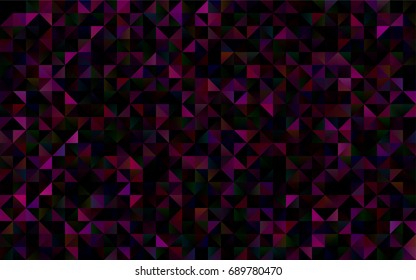 Light Pink, Yellow vector polygonal pattern. Shining illustration, which consist of triangles. The completely new template can be used for your brand book.