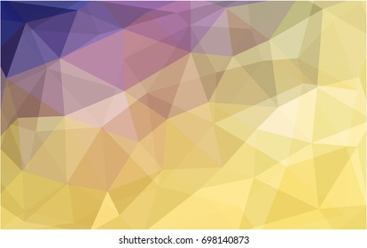 Light Pink, Yellow vector polygonal illustration, which consist of triangles. Triangular pattern for your business design. Geometric background in Origami style with gradient. 