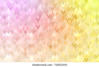 Light Pink, Yellow vector polygonal illustration consisting of rectangles. Rectangular design for your business. Creative geometric background in origami style with gradient.