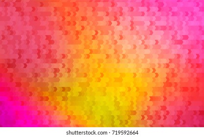 Light Pink, Yellow vector polygonal illustration, which consist of rectangles. Rectangular pattern for your business design. Geometric background in Origami style with gradient. 