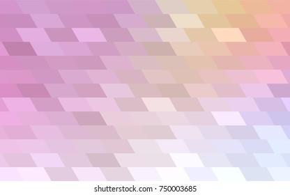 Light Pink, Yellow vector polygonal illustration consisting of rectangles. Rectangular design for your business. Creative geometric background in origami style with gradient.