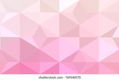 Light Pink, Yellow vector polygonal illustration, which consist of triangles. Triangular pattern for your business design. Geometric background in Origami style with gradient. 