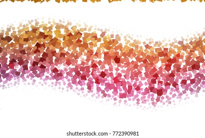 Light Pink, Yellow vector polygonal illustration consisting of rectangles. Rectangular design for your business. Creative geometric background in origami style with gradient.