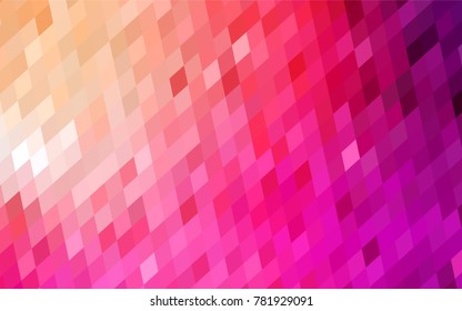 Light Pink, Yellow vector polygonal illustration consisting of rectangles. Rectangular design for your business. Creative geometric background in origami style with gradient.