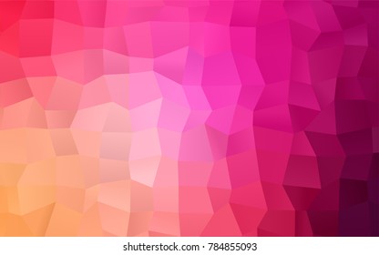 Light Pink, Yellow vector polygonal illustration consisting of rectangles. Rectangular design for your business. Creative geometric background in origami style with gradient.