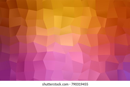 Light Pink, Yellow vector polygonal illustration consisting of rectangles. Rectangular design for your business. Creative geometric background in origami style with gradient.
