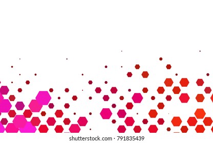 Light Pink, Yellow vector polygonal illustration, which consist of hexagons. Hexagonal pattern for your business design. Geometric background in Origami style with gradient. 