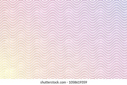 Light Pink, Yellow vector red pattern of geometric circles, shapes. Colorful mosaic banner. Geometric background with colored disks.