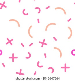 Light Pink, Yellow vector seamless layout with simple elements. Seamless Illustration with set of abstact gradient lines. Pattern for trendy fabric, wallpapers.
