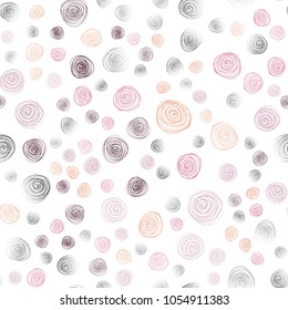 Light Pink, Yellow vector seamless doodle blurred texture. Doodle illustration of flowers in Origami style with gradient. Completely new design for your business.