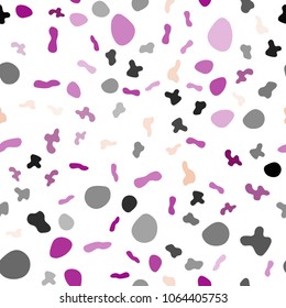 Light Pink, Yellow vector seamless background with bubble shapes. Modern gradient abstract illustration with bandy lines. Marble style for your business design.