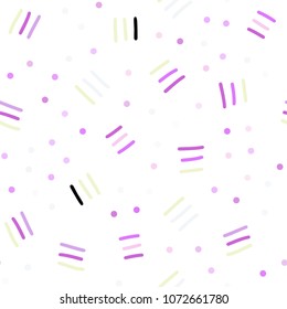 Light Pink, Yellow vector seamless layout with simple elements. Colorful seamless gradient with lines and signs of maths. Pattern for design of window blinds, curtains.