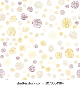 Light Pink, Yellow vector seamless doodle blurred background. Shining colored illustration with flowers in doodle style. Completely new template for your brand book.