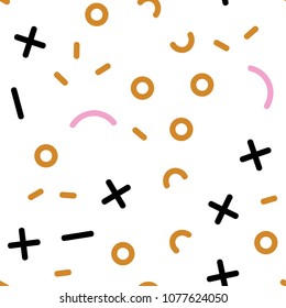 Light Pink, Yellow vector seamless texture with elements of lines. Seamless gradient abstract lines on white background. Design for textile, fabric, wallpapers.