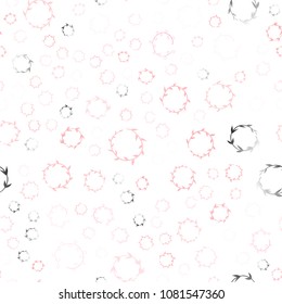 Light Pink, Yellow vector seamless  pattern with spheres. Blurred bubbles on abstract background with colorful gradient. Pattern can be used for ads, leaflets.