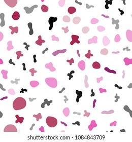 Light Pink, Yellow vector seamless template with bent lines. Shining crooked illustration in marble style. A new texture for your  ad, booklets, leaflets.