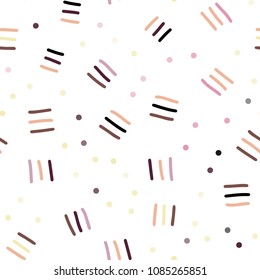 Light Pink, Yellow vector seamless pattern with abstract lines. Seamless Illustration with set of abstact gradient lines. Pattern for design of window blinds, curtains.