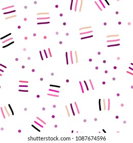 Light Pink, Yellow vector seamless template with geometric lines. Trendy seamless illustration with abstract lines. Trendy design for wallpaper, fabric makers.