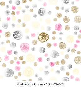 Light Pink, Yellow vector seamless doodle bright template. Colorful illustration in doodle style with flowers. Completely new design for your business.