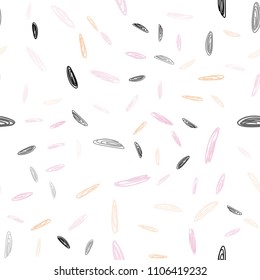 Light Pink, Yellow vector seamless pattern with spheres. Blurred bubbles on abstract background with colorful gradient. Pattern can be used for futuristic ad, booklets.