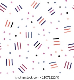 Light Pink, Yellow vector seamless cover with abstract shapes. Trendy seamless illustration with abstract lines. Pattern for design of window blinds, curtains.